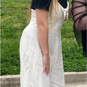 Cream Linen Romper